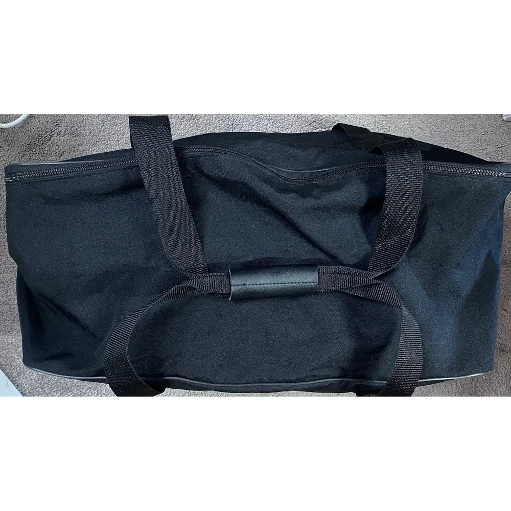 Harley Davidson Large Embossed Black Nylon‎ Travel Bag Motorcycle 12x22x9